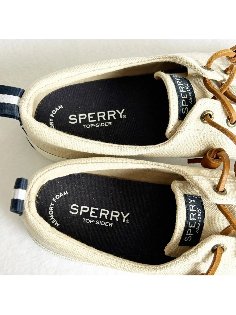 Sperry Top Sider Crest Vibe Core Sneakers Womens 8.5 Canvas Laced Shoes Slip On